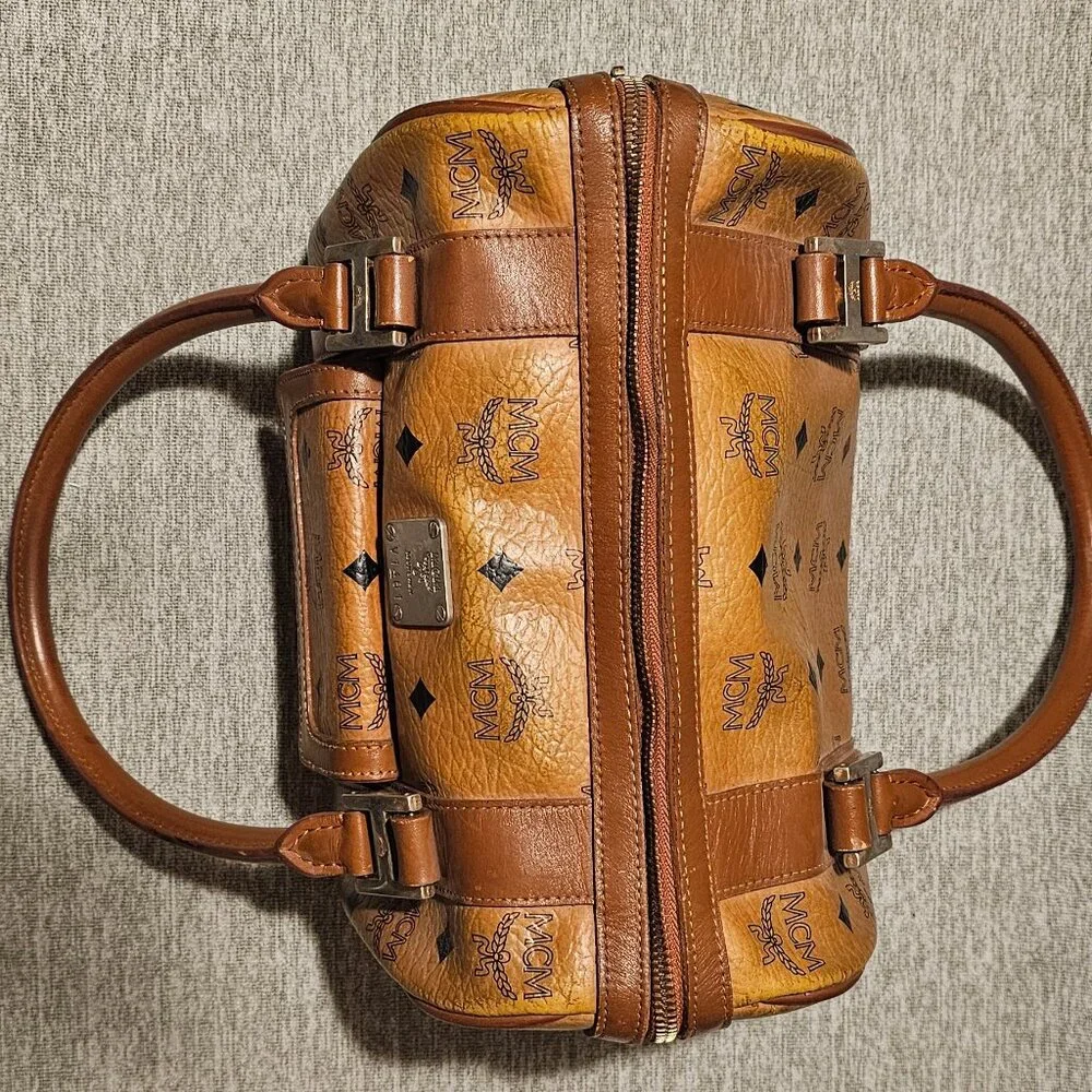 SOLD Vintage MCM Boston Cognac Visetos Handbag - Picture 5 of 16